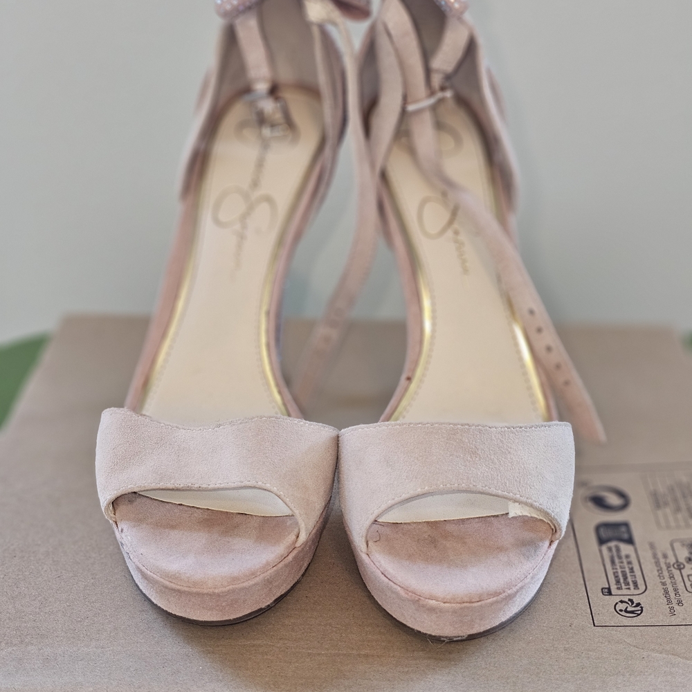 Jessica Simpson Blush Peep-Toe Heels